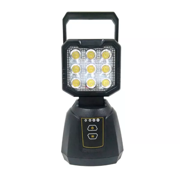 LED Arbeitsscheinwerfer mit Akku 1800 Lumen mit KFZ-Stecker SOS-Funktion