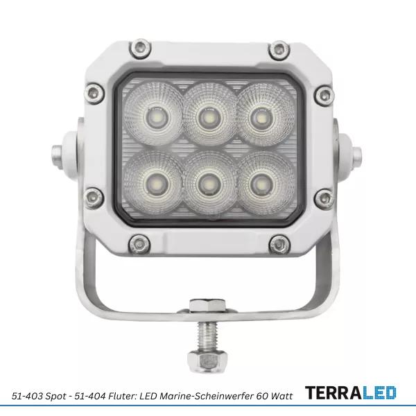 LED Marine-Scheinwerfer 60 Watt Fluter / Spot