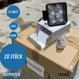LED Arbeitsscheinwerfer 15 Watt Restposten / SET mit 20 Stück