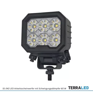 LED Arbeitsscheinwerfer 60 Watt Heavy-Duty-Ausführung | 5400 Lumen | mit Schwingungsdämpfer