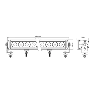 LED Light Bar 320 Watt 1300mm 51 Zoll Premium-Ausführung gebogen