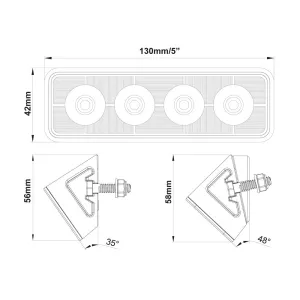 LED Arbeitsscheinwerfer Begrenzungsleuchte 24 Watt Breitstrahler R23