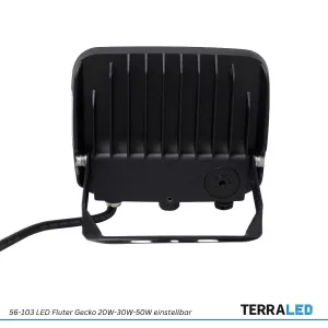 LED Außenstrahler 50 Watt GECKO einstellbar 230V Hofbeleuchtung TerraLED