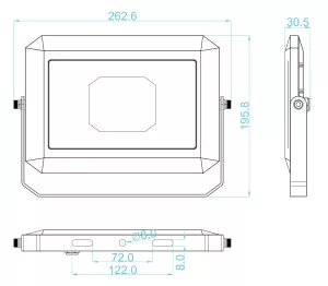 LED Fluter 230V Hallenbeleuchtung ammoniakbeständig Außen/Innen