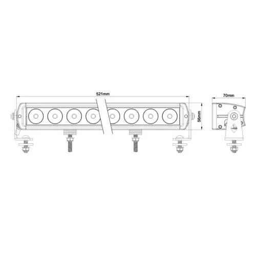 LED Lightbar 120 Watt mit Zulassung als Fernscheinwerfer ECE R112