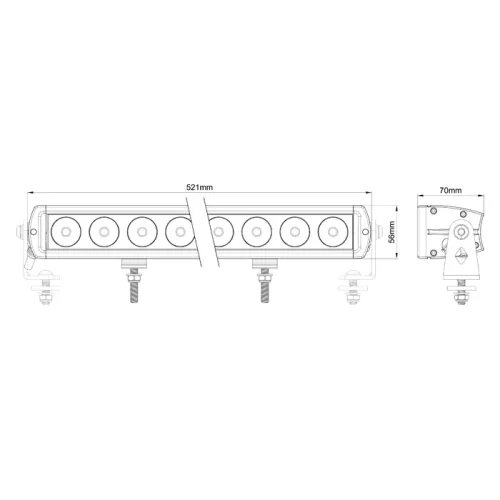 LED Light Bar 120 Watt gebogene Ausführung ECE Straßenzulassung R112