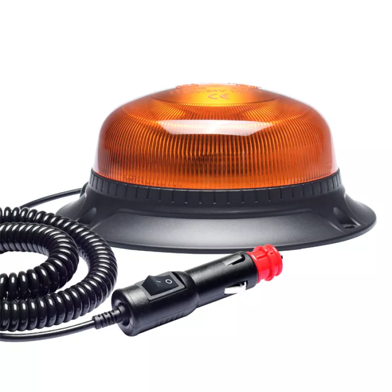 LED Warnleuchte orange Basso Magnetmontage mit Saugnapf